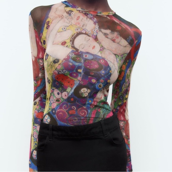 Zara Limited Edition The Virgin Gustav Klimt Long Sleeve Bodysuit - Picture 4 of 9